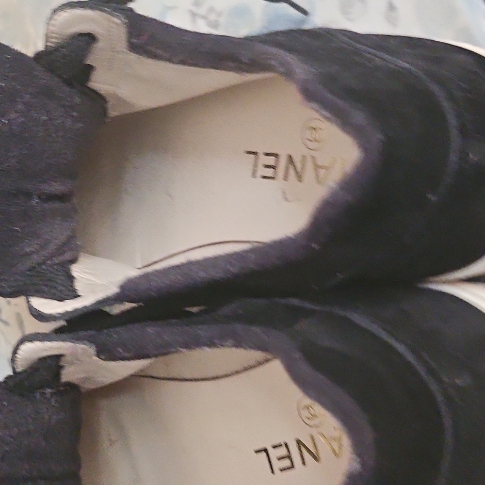 Chanel Black Suede Sneakers - Picture 7 of 9